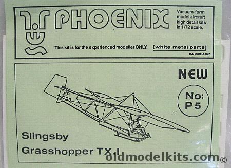 Phoenix 1/72 Slingsby Grasshopper TX.I - Bagged, P5 plastic model kit